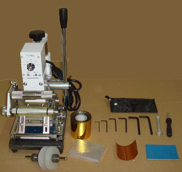 Hot foil stamping machine,tipper for PVC card,business card logo